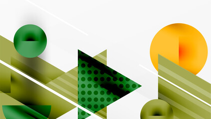 Aufkleber - Modern geometric background - overlapping triangles with smooth gradients and semi-transparency