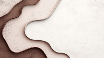 Aufkleber - Abstract Brown and Beige Wave Design Background