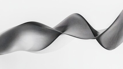 Poster - Abstract black and white wave pattern on a white background, symbolizing fluidity and movement