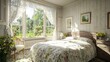 © Jakkarin - Cozy Traditional Country Bedroom with Bright Natural Light