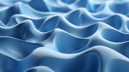 Poster - a 3d render of a blue, flowing, abstract background.