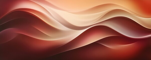 Poster - Abstract wavy gradient background with warm colors, flowing design. Artistic digital illustration concept
