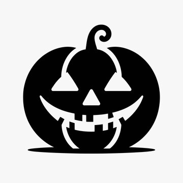 Jack-o’-Lantern Glow Silhouettes in black on a white background 
