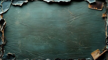 Poster - Greenish Analog Film Texture with Faded Edges Ideal for Creative Projects and Backgrounds