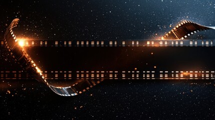 Poster - Vintage Film Strip Texture with Heavy Grain and Deep Contrast for Artistic Backgrounds