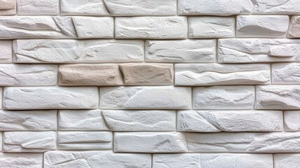 Poster - High Resolution Texture of White Brick Wall Surface, Perfect for Backgrounds and Design Projects