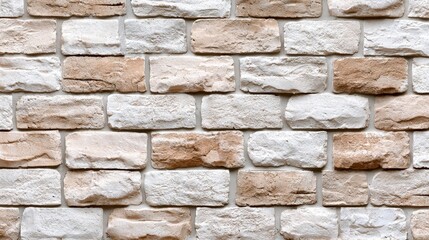 Poster - Soft Beige Brick Wall with Warm Neutral Tones for Cozy and Inviting Interior Designs