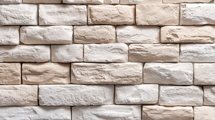 Poster - Soft Beige Brick Wall with Warm Neutral Tones for Cozy Interior Designs and Elegant Decor
