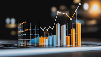 Poster - positive financial growth graph.