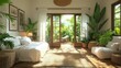 © romad - Serene Tropical Bedroom Haven: Luxurious Getaway with Lush Greenery