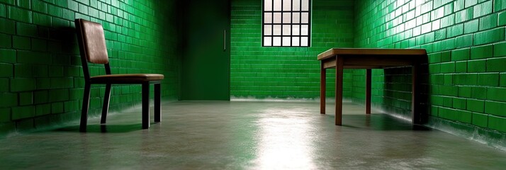 Canvas Print - interrogation room