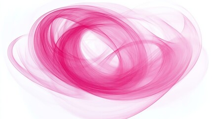 Poster - Abstract pink swirl on white background, digital art concept