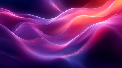 Wall Mural - Colorful abstract wavy background with vibrant pink and purple hues, digital gradient art, creative design concept