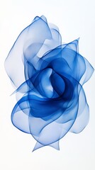 Aufkleber - Abstract blue swirling smoke art, dynamic flow. Modern design concept