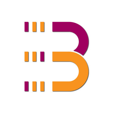 Web line modern color full letter logo design