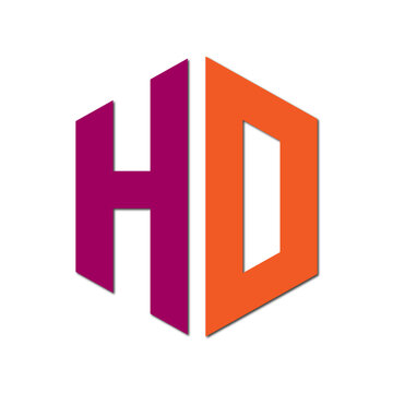 Web line modern color full letter logo design