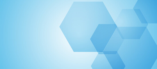 Wall Mural - Modern Blue Hexagonal Abstract Background