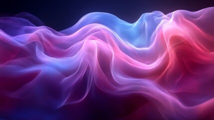 Poster - Abstract flowing colorful waves with gradient hues, artistic design concept