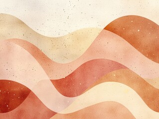 Poster - Flowing waves abstract art digital creation soft tones warm colors calm environment artistic concept