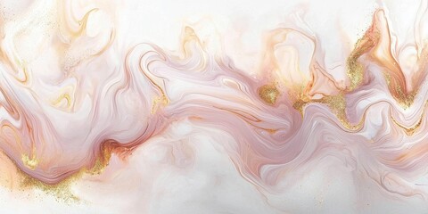 Poster - Elegant abstract swirl art digital creation modern home decor soft colors minimalist