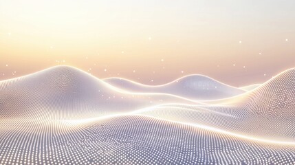 Poster - Abstract digital landscape virtual space 3d visualization soft colors aerial perspective creative design