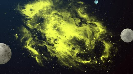 Wall Mural - a beautiful sci-fi  nebulae in the deep space, in the concept of fictional space
