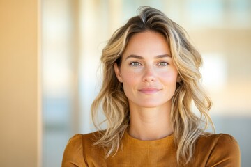 Poster - striking portrait of individual in gold industry showcasing their passion and dedication with blurred background to