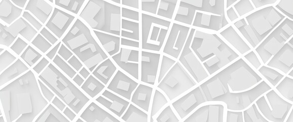 Abstract grayscale city map illustration.