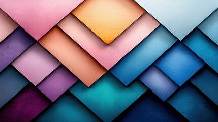Poster - A colorful image of squares of different colors