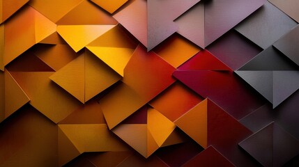 Poster - A colorful abstract pattern of triangles and squares