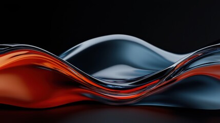 Poster - A wave of color is shown in the image, with a mix of red and blue