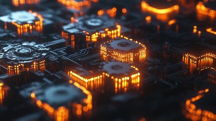 Poster - Exploring the dynamic world of advanced circuitry technology innovations digital realm graphic imagery futuristic environment close-up perspective