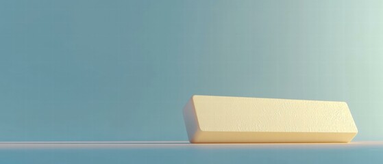 Poster - Simple light beige rectangular shape. AI.