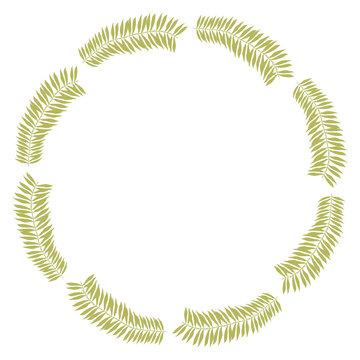 Hand drawn floral wreath for wedding invitation card design