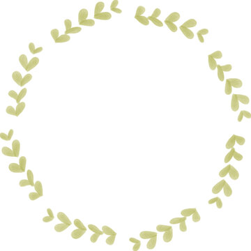 Hand drawn floral wreath for wedding invitation card design