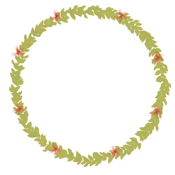 Hand drawn floral wreath for wedding invitation card design