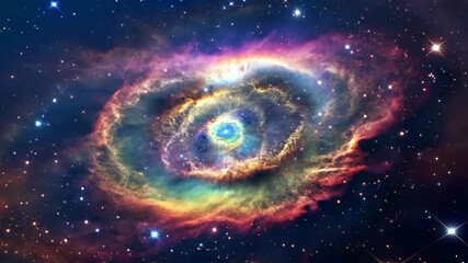 Wall Mural -  Space Video, a beautiful sci-fi nebula in the deep space	
