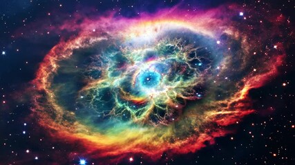 Wall Mural -  Space Video, a beautiful sci-fi nebula in the deep space	
