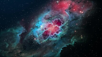 Wall Mural - a beautiful sci-fi crab nebulae in the deep space, in the concept of fictional space