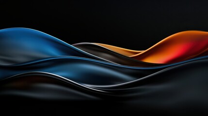 Poster - A series of colors are blended together to create a wave-like pattern