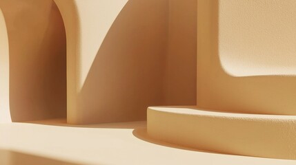Poster - Artistic architectural details minimalist space 3d soft textures aesthetic design