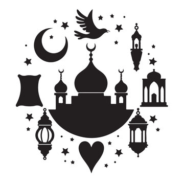 Ramadan Mubarak Islamic Symbols