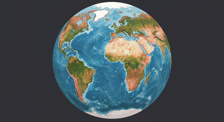 artistic watercolor illustration of earth’s continents
