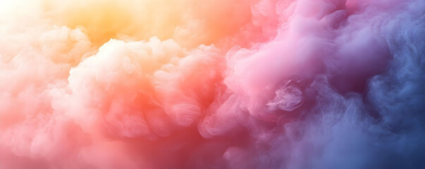 Sticker - Colorful smoke clouds, sunlit, abstract