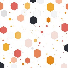 Poster - Modern hexagonal geometric pattern, sleek design, transparent background, ideal for digital projects, branding, and creative applications