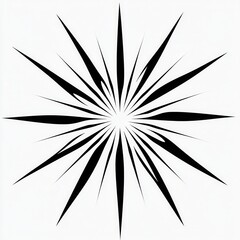 Poster - Minimalist starburst icon, sleek design, vibrant colors, ideal for modern graphics, versatile use in digital projects, transparent background