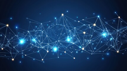 Aufkleber - global network connection, digital data flow, abstract background, tech presentation