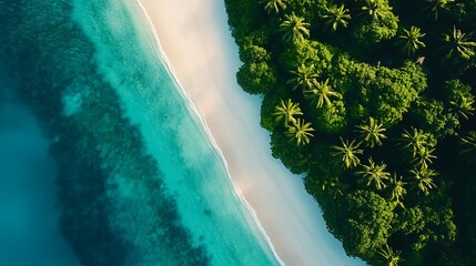  tropical landscape shines with radiant flowers and crystal-clear lagoons image