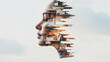 © CreativeIMGIdeas - The Bookworm's Soul: A captivating double exposure portrait, where a woman's profile seamlessly merges with a cascade of books, symbolizing the profound connection between knowledge and identity.