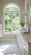 © olegganko - Modern bathroom design with freestanding tub and elegant decor in a serene setting